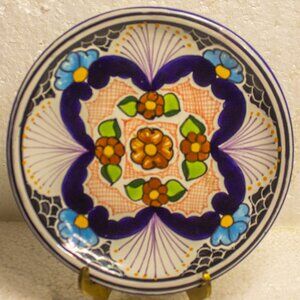 Colorful Talavera Hanging Decorative 6 Inch Plate Pue, Mexico